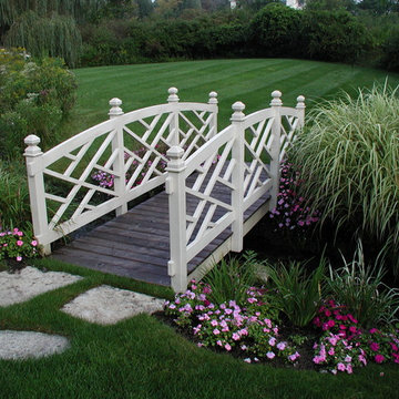 Garden Bridges, Pergola, and Flowers