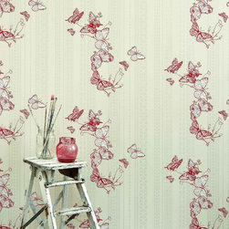 BUGS & BUTTERFLIES-RASPBERRY - Wallpaper