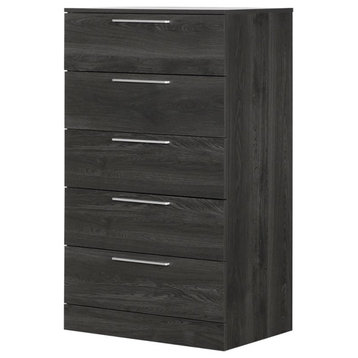 South Shore Step One Essential 5 Drawer Chest in Gray Oak