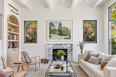 Trendy living room photo
