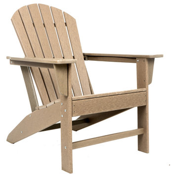 Traditional Light Brown Resin Adirondack Chair 120002