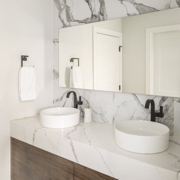 Warm Modern Bathroom with Custom Details