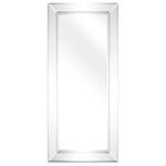 Empire Art Direct - Antique Beveled Rectangle Wall Mirror, 1" Beveled Center,24"x54" Bathroom Mirror - This wall mirror is ideal for adding more utility to a wall and enhancing the space of a room, making it feel larger and lighter. The mirror has a solid wood frame which will be sturdy and long-lasting, while the panels are clear mirror with a slight bevel. The bevel is 1 inch and serves to slightly extrude the mirror, giving it more texture and shape. 4 Hooks are affixed to the back of the mirror so it is ready to hang right out of the box in either a horizontal or vertical orientation! Packaged in strong carton with full protective corners and styrofoam.
