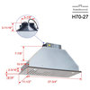 Stainless Steel Range Hood With 3  Speed Button Control, Stainless Steel, 28 in.