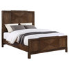 Milan Walnut Brown Wood Queen Bed
