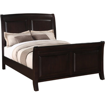 Glory Furniture Ashford Queen Panel Bed in Cappuccino