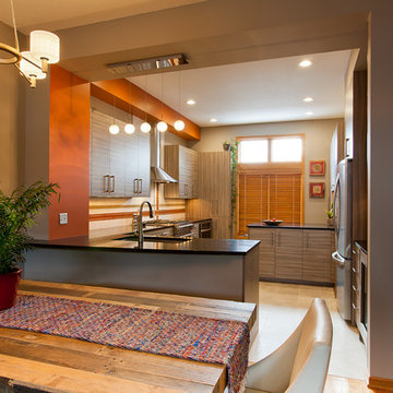 Asymmetrical Sleek Minneapolis Townhome Remodel