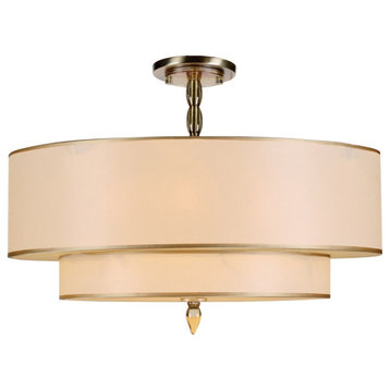 Crystorama Luxo 5 Light Ceiling Mount 9507-AB_CEILING - Antique Brass