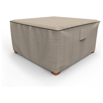 Budge English Garden Tan Tweed 28" Square Side Table Cover