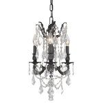 Elegant Lighting - 9203 Rosalia Collection Hanging Fixture, Clear, Royal Cut - The Rosalia Collection is a stunning and decadent example of the design period of the Austro-Hungarian empire. The bold strength of the four brass casting finishes to choose from is a perfect contrast to the luxuriously draped glistening crystal strands surrounded by candelabra lighting.