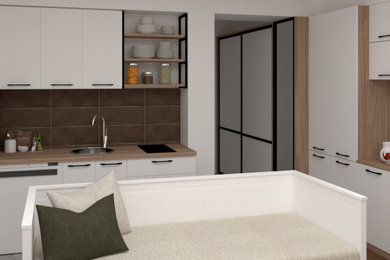 Inspiration for a contemporary home design remodel in Other