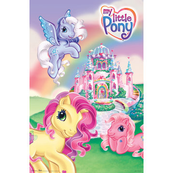 My Little Pony Castle Poster, Premium Unframed