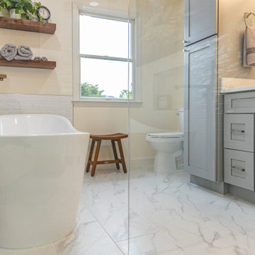 Contemporary Bathroom Remodeling Project - Ashburn