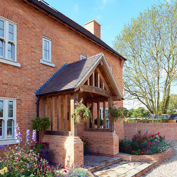 An oak frame village-style home in Staffordshire