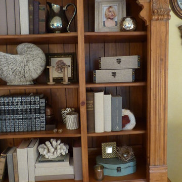 Bookcase before and after
