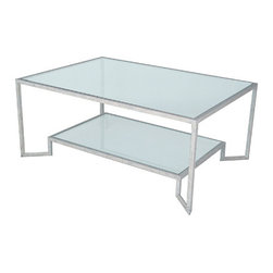 Steel & Glass Cocktail Table - Coffee Tables