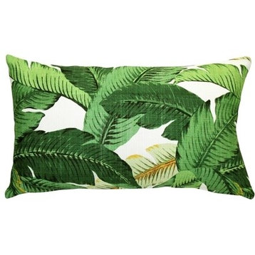 Pillow Decor, Bahama Leaf Throw Pillow 12"x20"