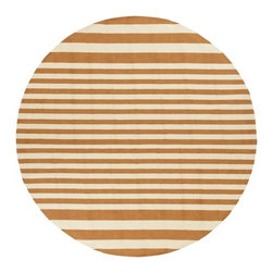 Rain Burnt Orange Round Rug - Area Rugs