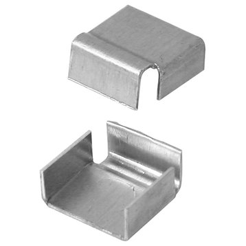 Spreader Bar Clips, Fits 5/8" Bars, Stamped Aluminum, Mill Finish, 50Pack