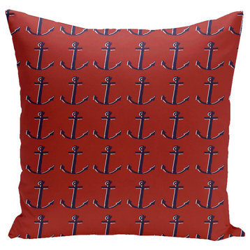 Polyester Decorative Pillow, Anchor, 20"x20"
