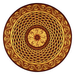 Oshkosh Designs - La Jolla Wood Medallion - Floor Medallions And Inlays