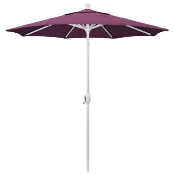 7.5' Aluminum Umbrella Push Tilt, Sunbrella, Iris