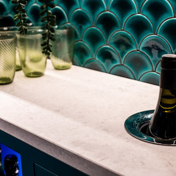 Contemporary Smart Home Cinema and Bar, St Albans