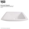 VIGO Begonia Matte Stone Vessel Bathroom Sink With Niko Vessel Faucet