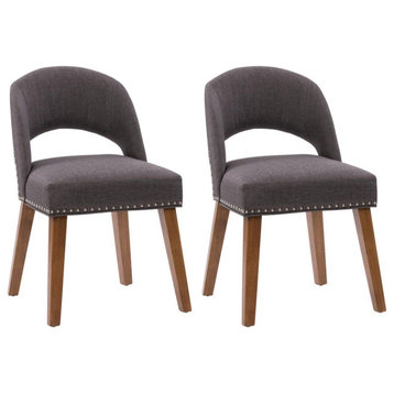 TNY-255-C Tiffany Upholstered Dining Chair with Wood Legs