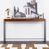 Holly and Martin Macen Console, Dark Tobacco With Gunmetal