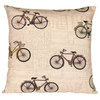 Pillow Decor - Vintage Bicycle 22 x 22 Throw Pillow