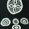 Consigned Vintage Belgian Set 5 Hand-Made Lace Doily