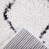 Oasis Waves White and Dark Gray Polyester Area Rug