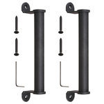 Yescom - 10" Sliding Barn Door Cylindrical Handle Iron Pull Gate Matte Black - Features: