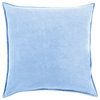 Cotton Velvet Pillow 22x22x5, Polyester Fill