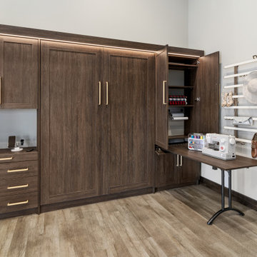 Wall Bed with Fold Down Sewing Table