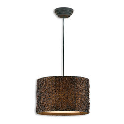 www.essentialsinside.com: knotted rattan pendant light - Pendant Lighting