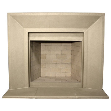 Newport Cast Stone Fireplace Mantel, Buff