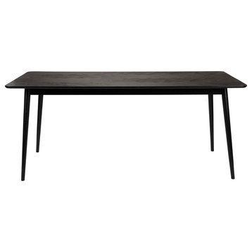 Rectangular Black Dining Table | DF Fabio, 71" X 35"