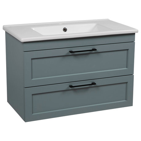 Bathroom Vanity Palm Beach Green Matte 40" Mirror 32"