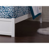 AFI Concord Full Solid Wood Platform Bed with Twin Trundle in White