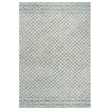 Safavieh Abstract Collection ABT203 Rug, Blue/Ivory, 5'x8'
