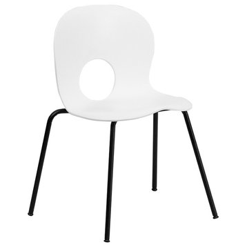 White Plastic Stack Chair RUT-NC258-WHITE-GG