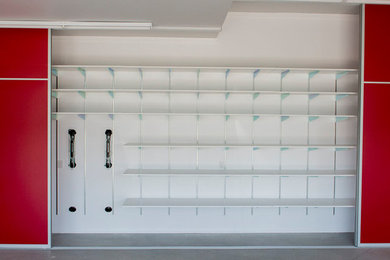 Garage Storage with Sliding Doors