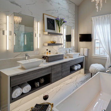Glamorous Modern Bath Redesign