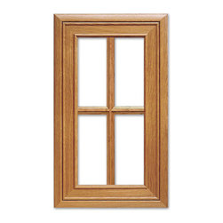 Manhattan with French Lites from CabinetNow.com shown in White Oak - Kitchen Cabinetry