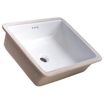 Miseno MNO1713RU 20" X 16" Rectangular Undermount Bathroom Sink - Bright White