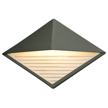 Ambiance Diamond LED Wall Sconce, Pewter Green