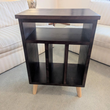 Custom Cherry Record Player Stand | Vinyl Record Storage Cabinet