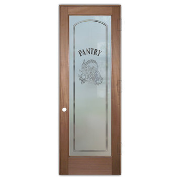 Pantry Door - Vino - Mahogany - 24" x 80" - Knob on Left - Push Open